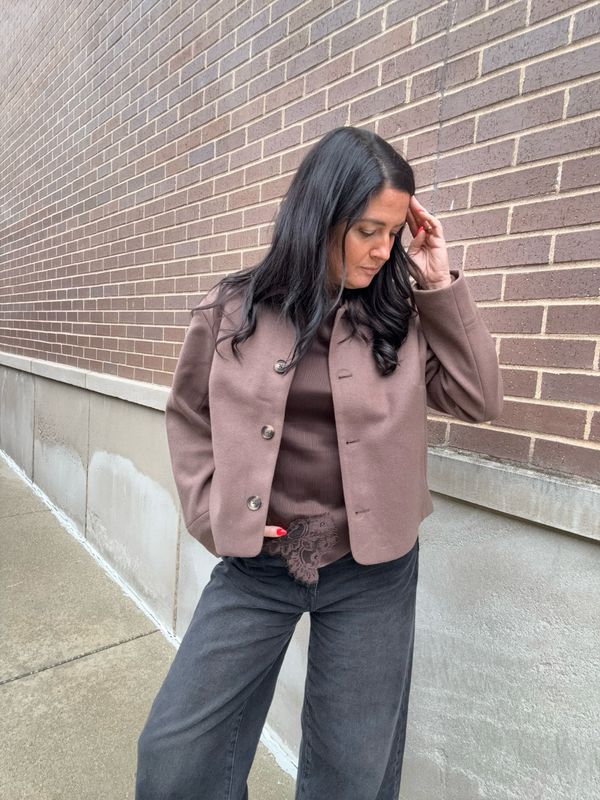 EVER LONG SLEEVE JACKET , BUTTON FRONT