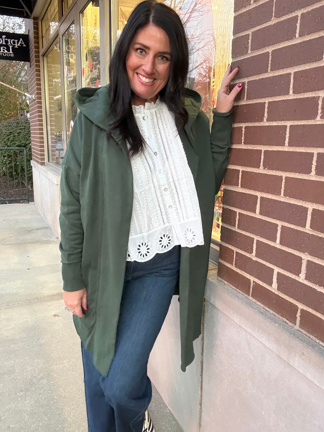 LONGLINE HOODIE CARDI
