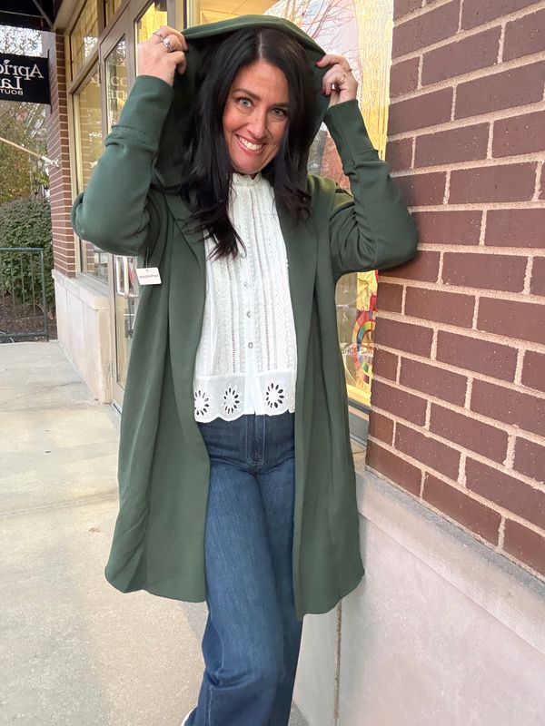 LONGLINE HOODIE CARDI