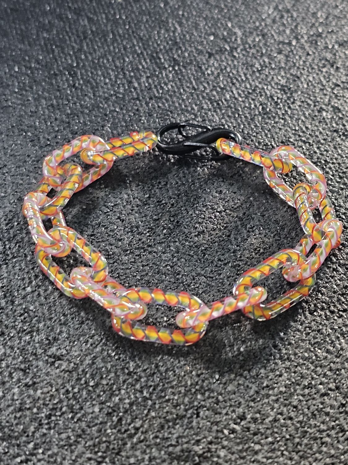 Anonamyss Glassworx Rainbow Cane Bracelet
