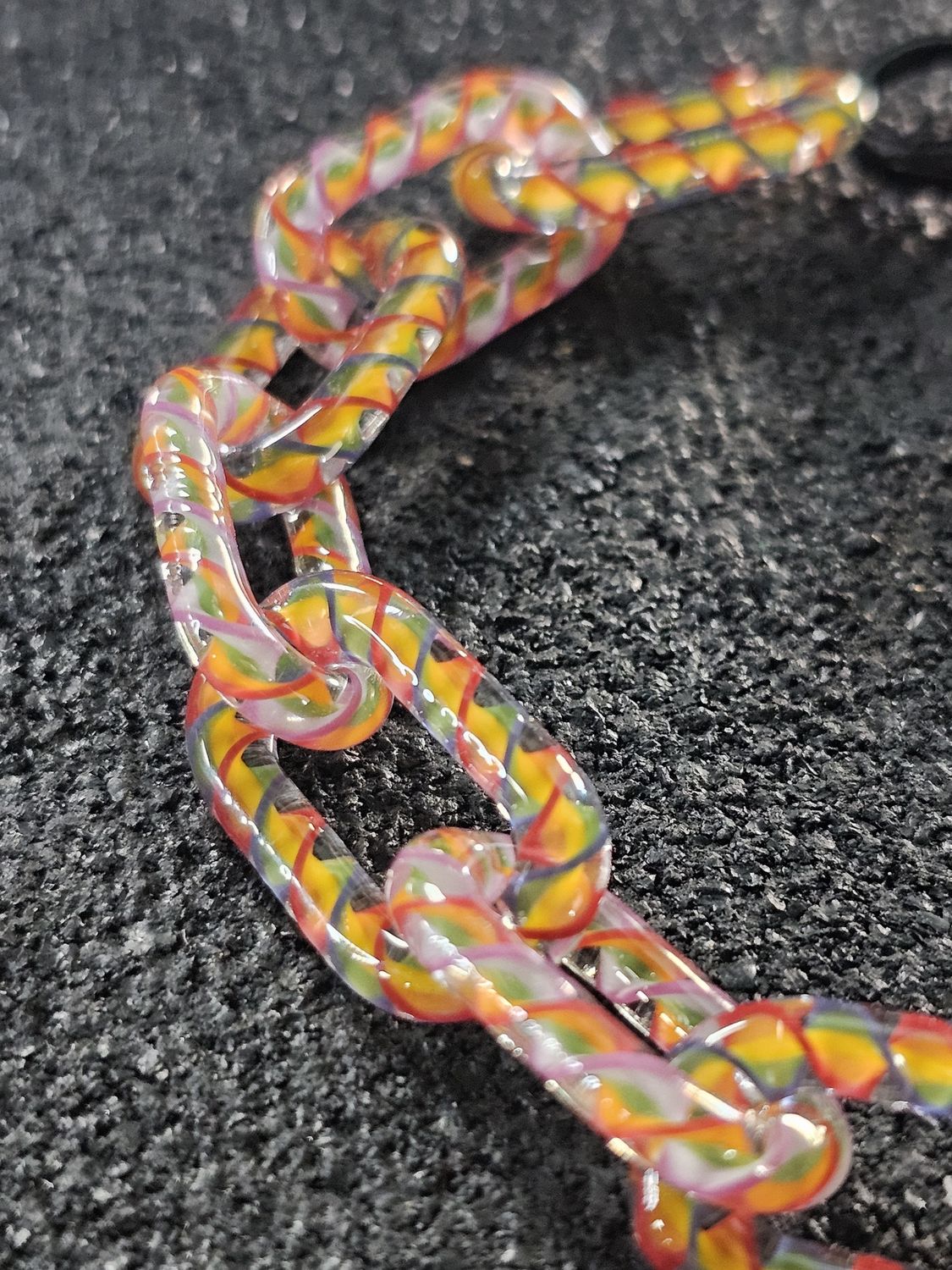 Anonamyss Glassworx Rainbow Cane Bracelet