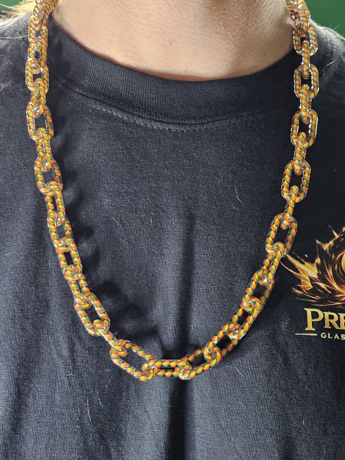 Anonamyss Glassworx Rainbow Cane Chain