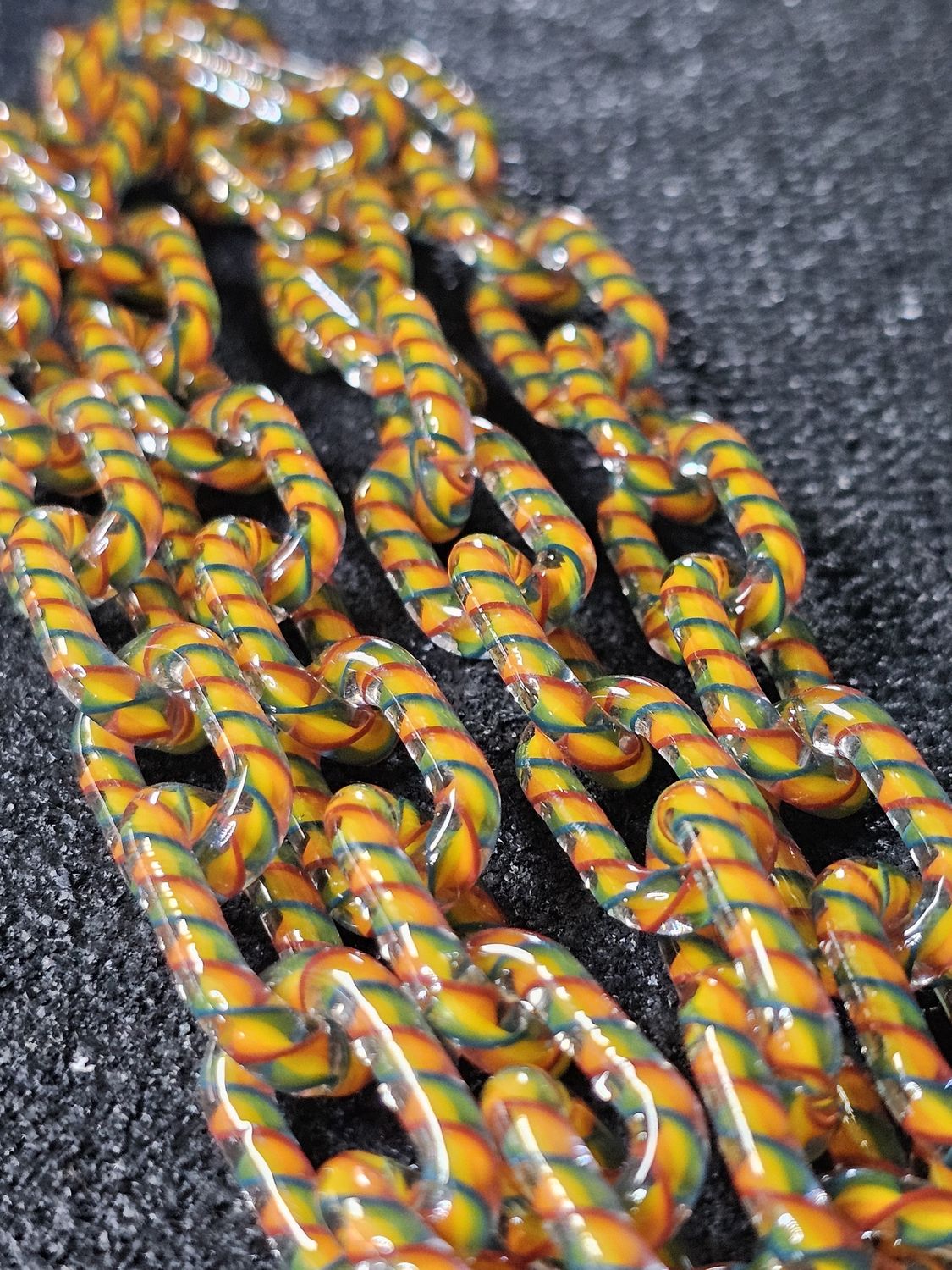 Anonamyss Glassworx Rainbow Cane Chain