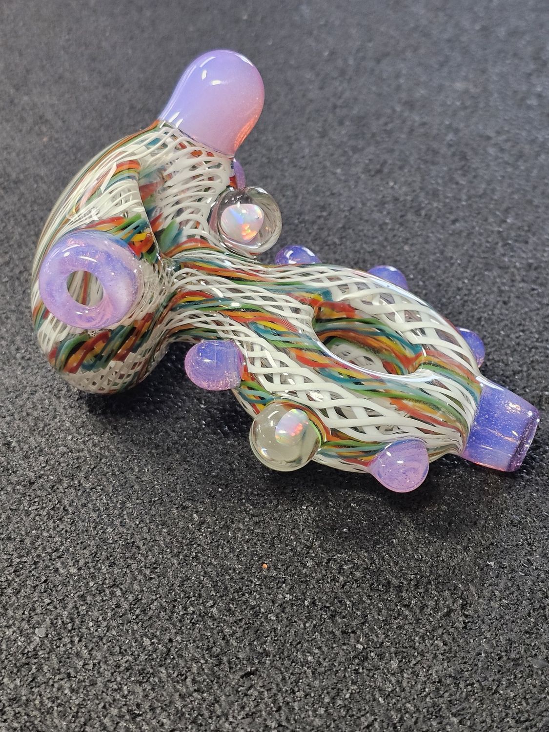 Bash Glass Donut Spoon (Purple Lollipop)
