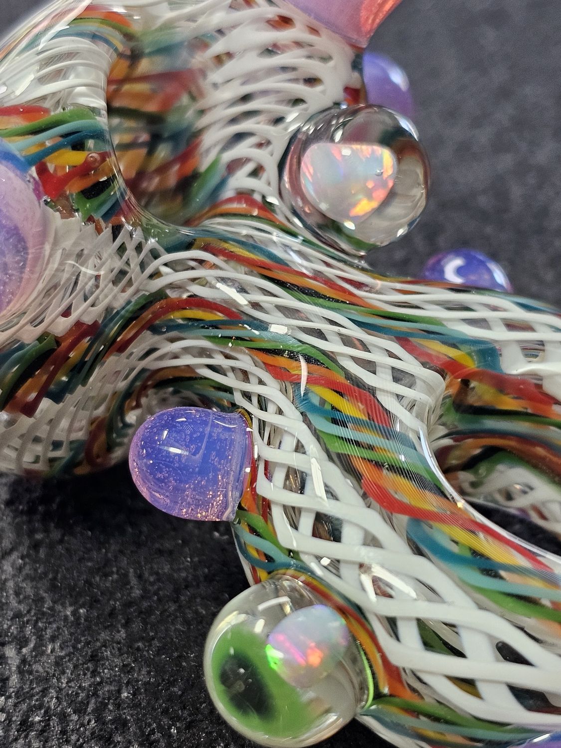 Bash Glass Donut Spoon (Purple Lollipop)