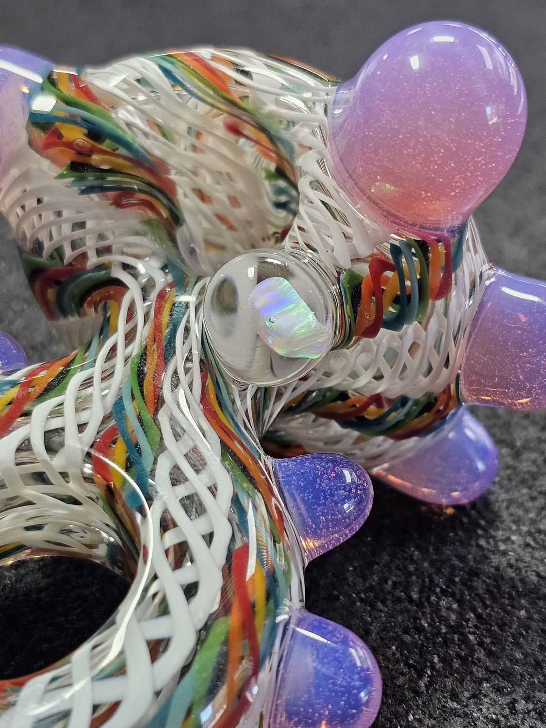 Bash Glass Donut Spoon (Purple Lollipop)