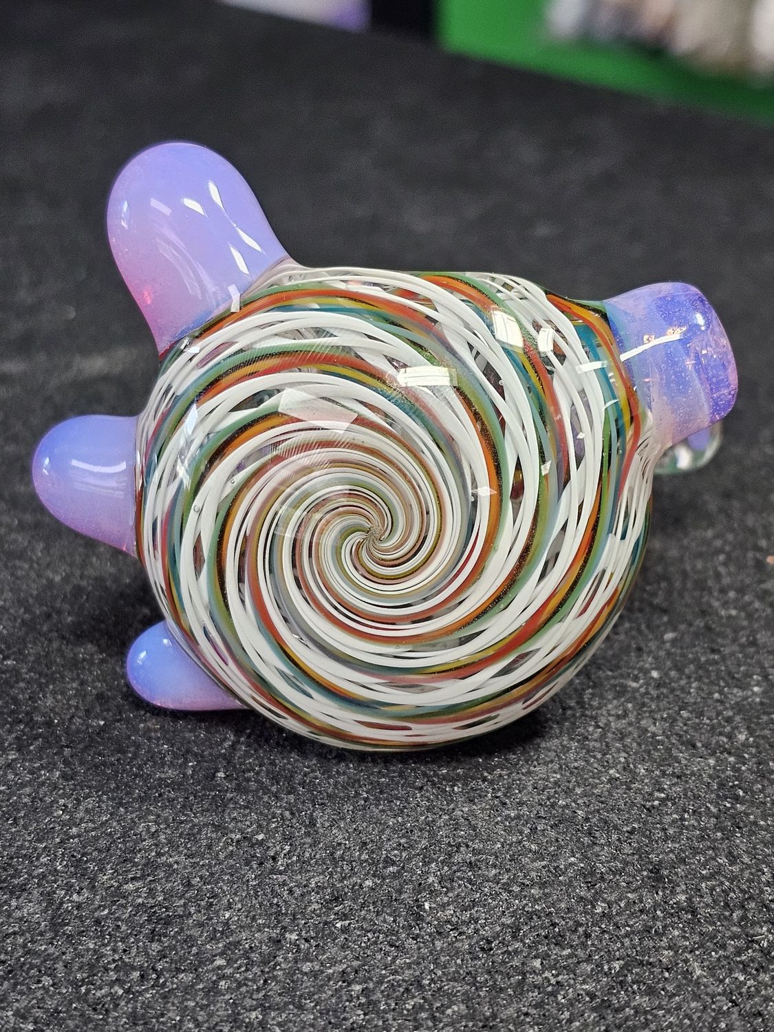 Bash Glass Donut Spoon (Purple Lollipop)