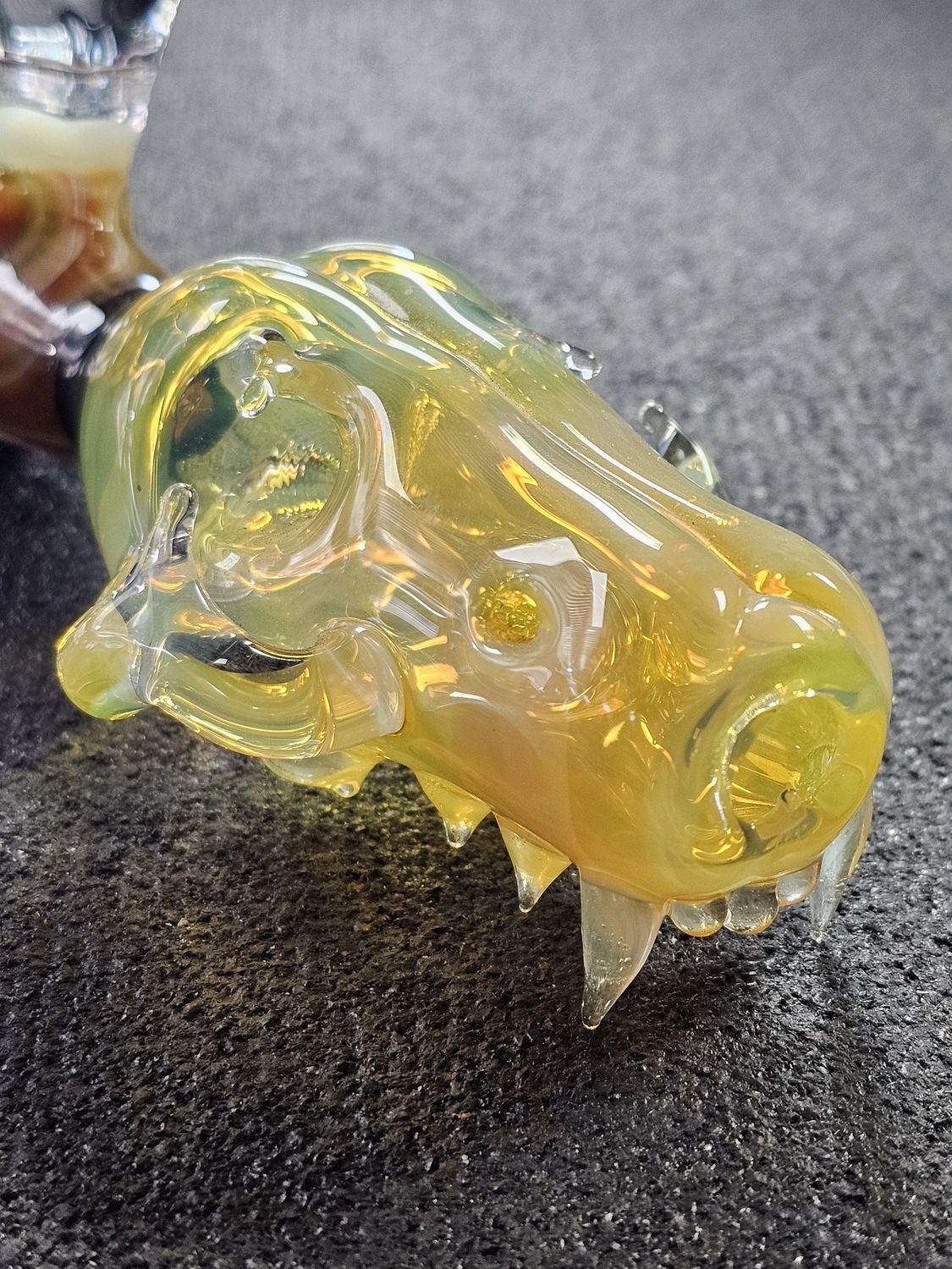 Dom Greco Glass Skull Steamroller