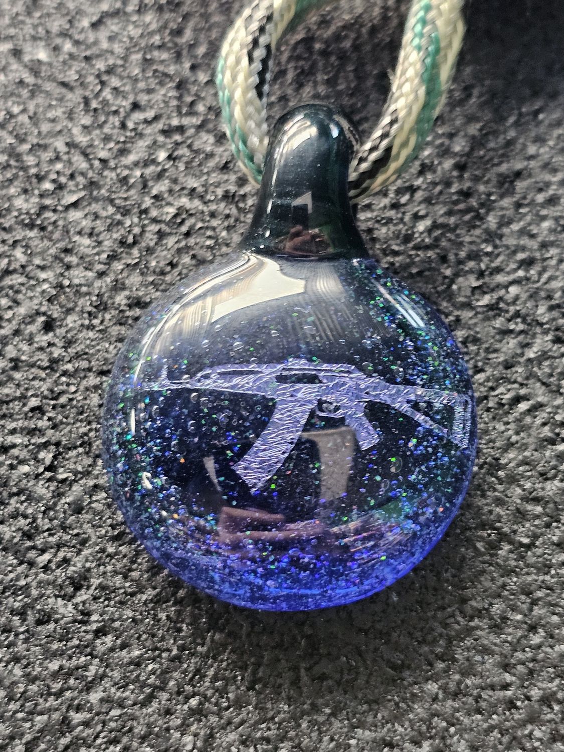 Henrys Glass Art AK47 Pendant