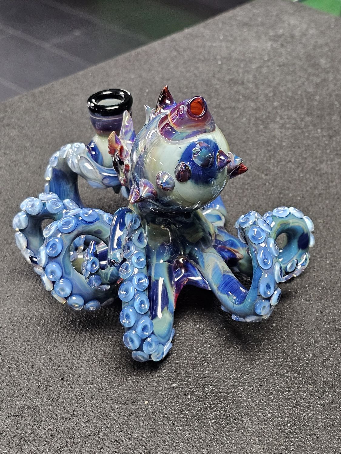 Mako Glass Amber Purple Octopus