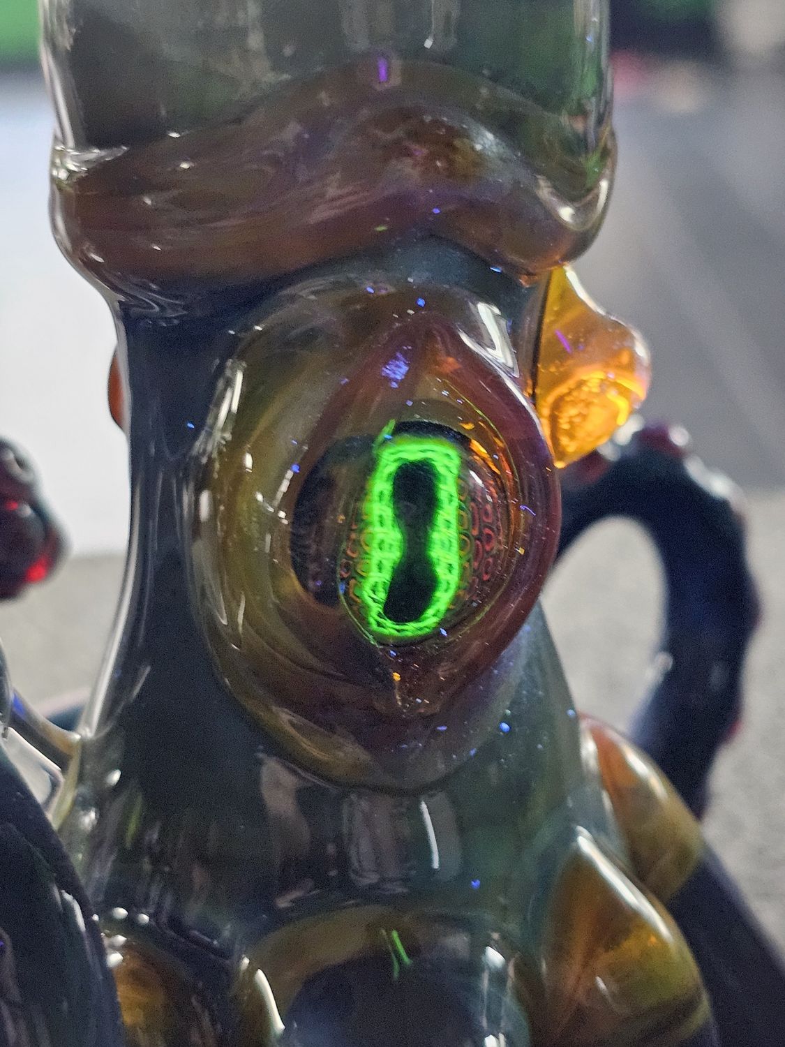 Mako Glass Blue Amber Purple Squid