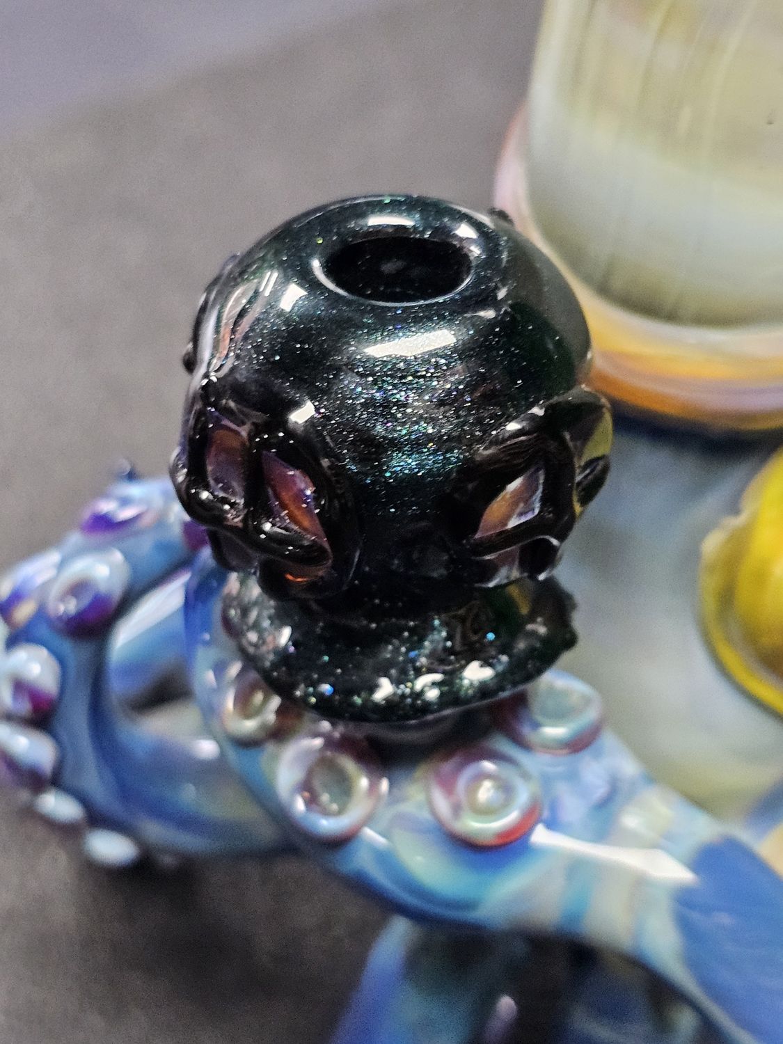 Mako Glass Blue Amber Purple Squid