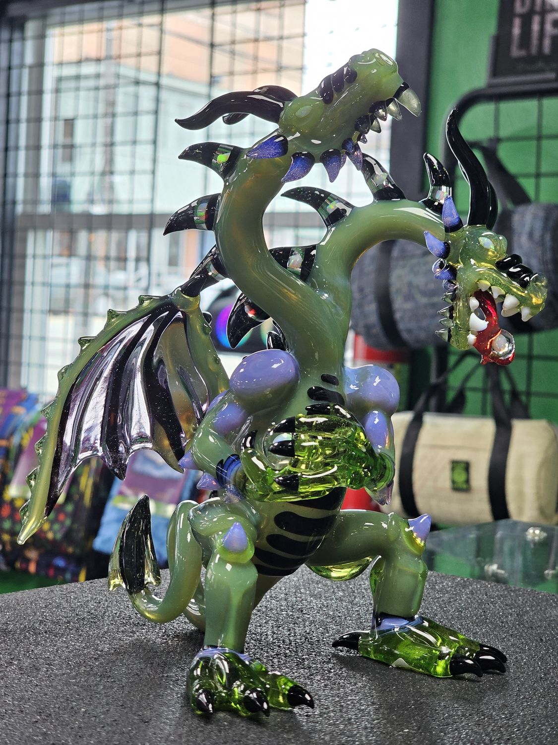 Mako Glass Double Headed Dragon