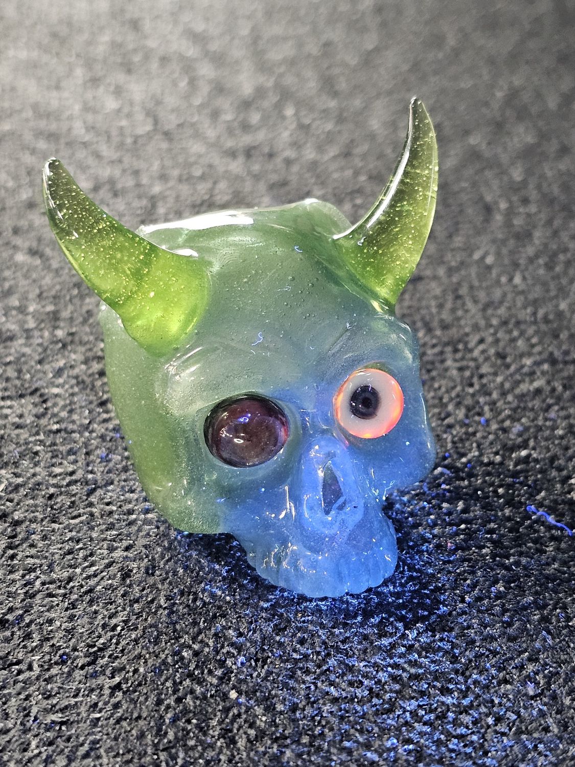 Sweeney Glass Skull Pendant