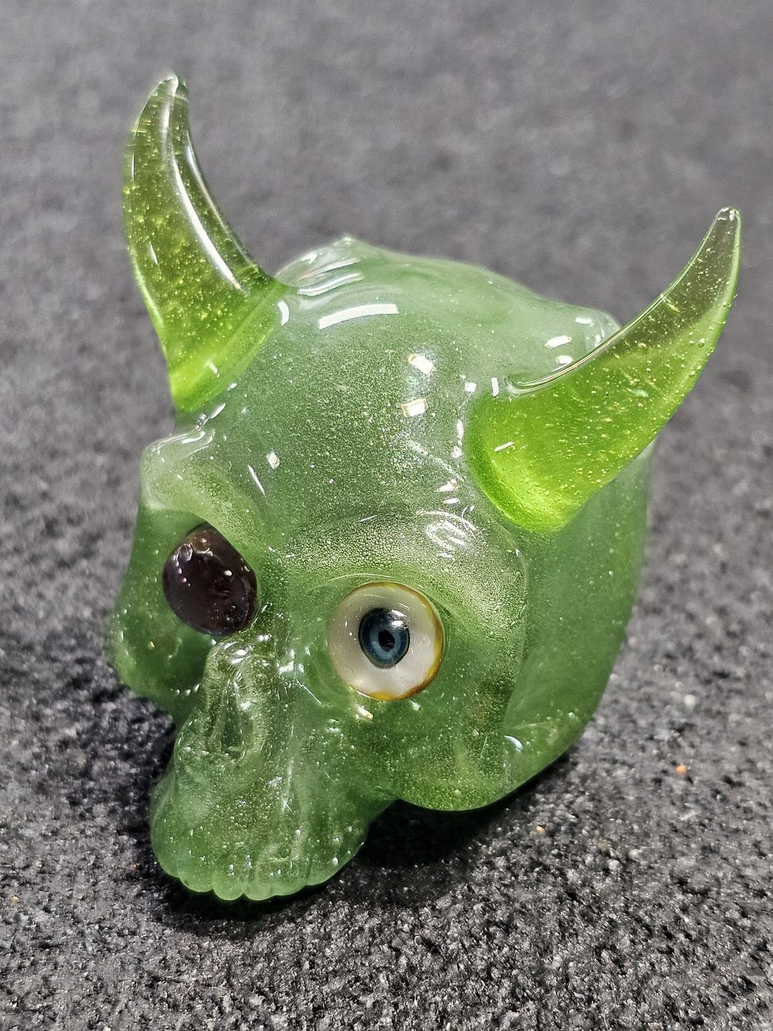 Sweeney Glass Skull Pendant
