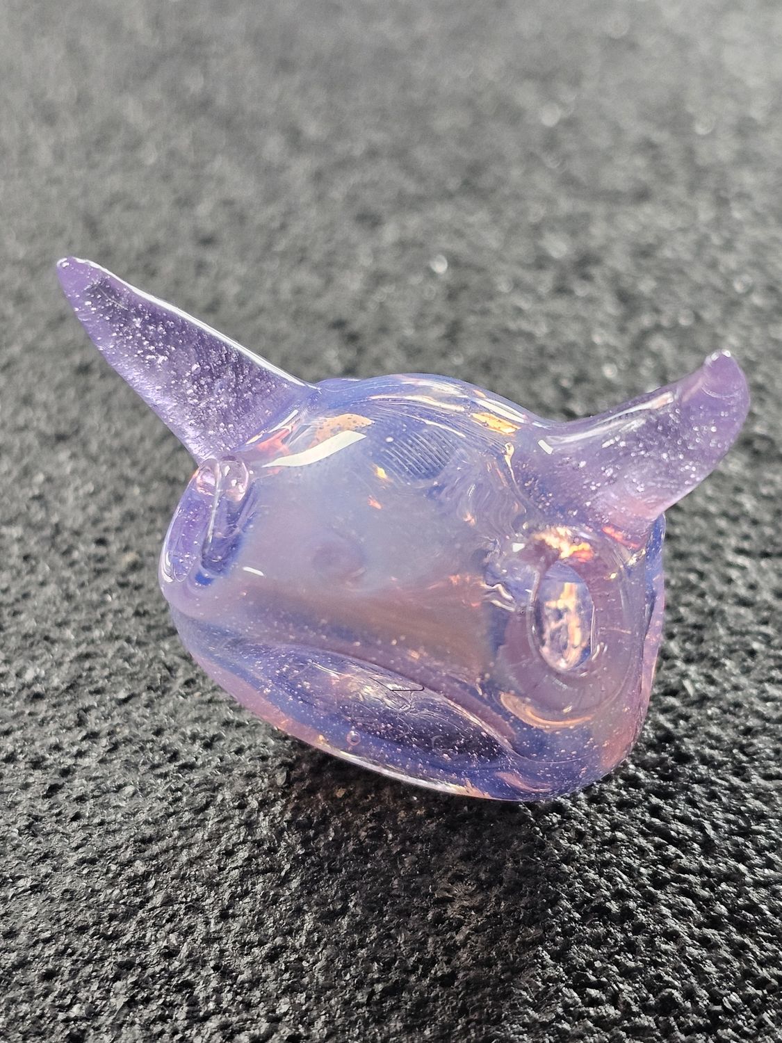 Sweeney Glass Skull Pendant (Purple)