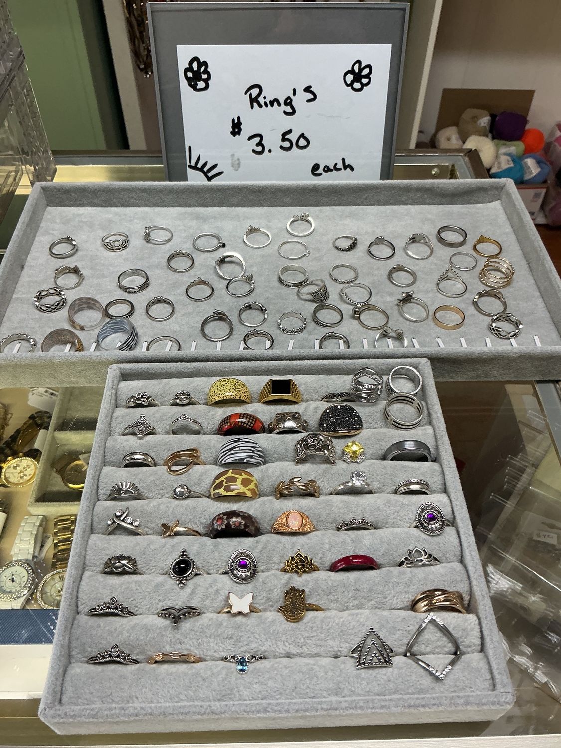 $ 3.50 Rings Siver and Gold