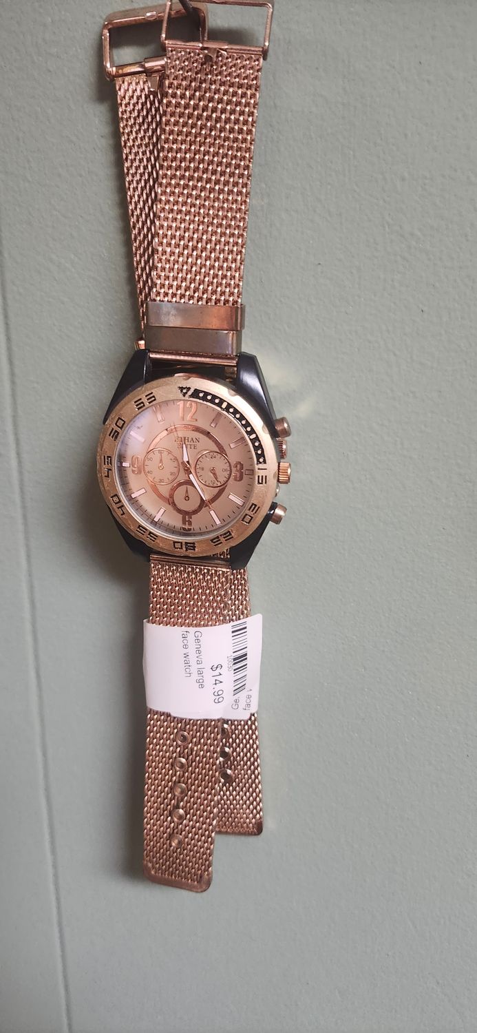 Geneva Metal Band Watch