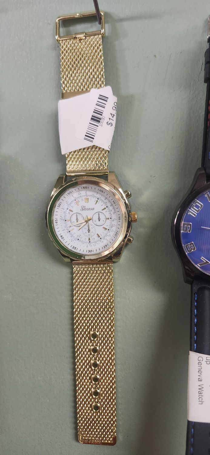 Geneva Metal Band Watch