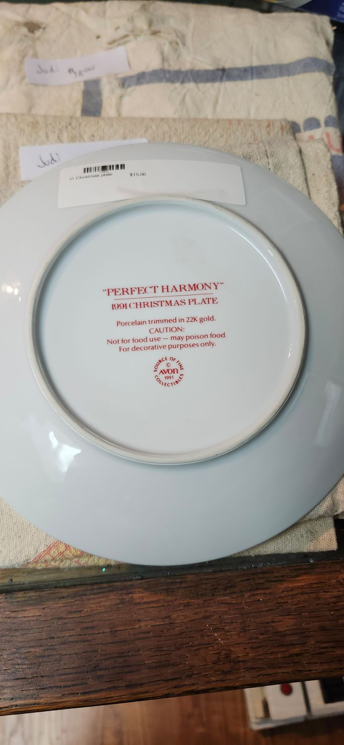 1991 Christmas plate