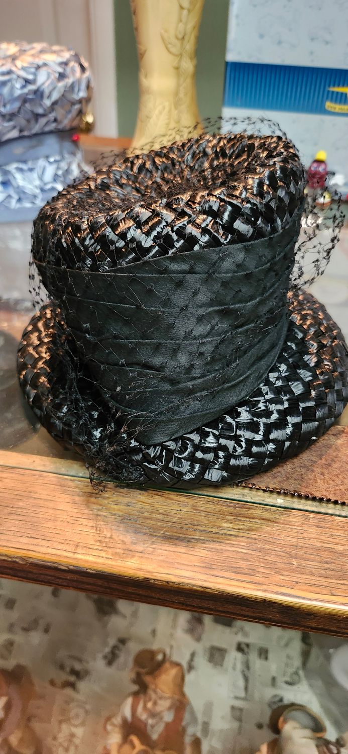 Black Mandmade Vintage Hat