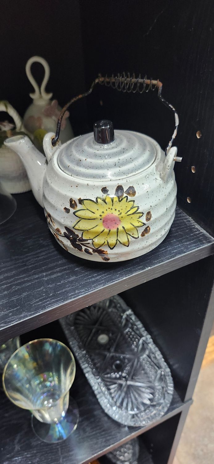 vintage handcrafted tea pot