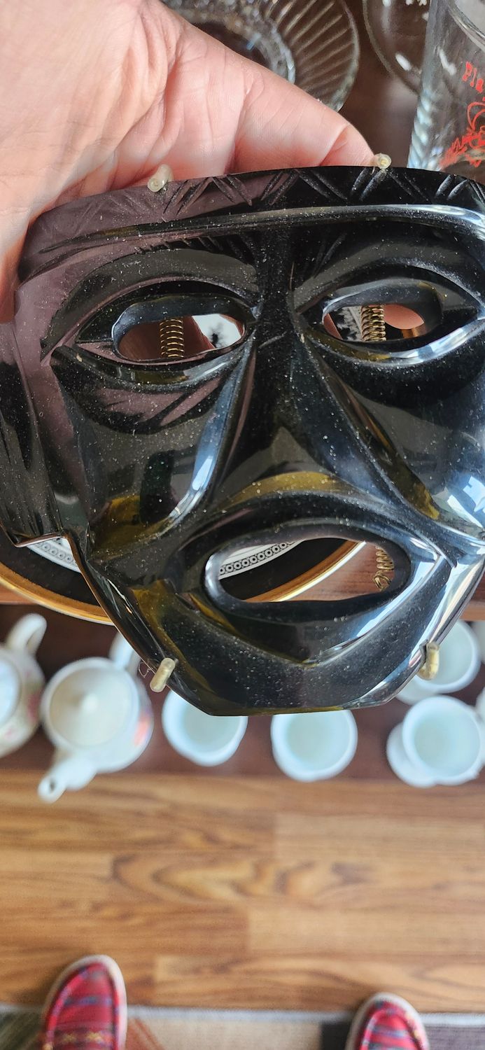 Obsidian Mask Stone carved
