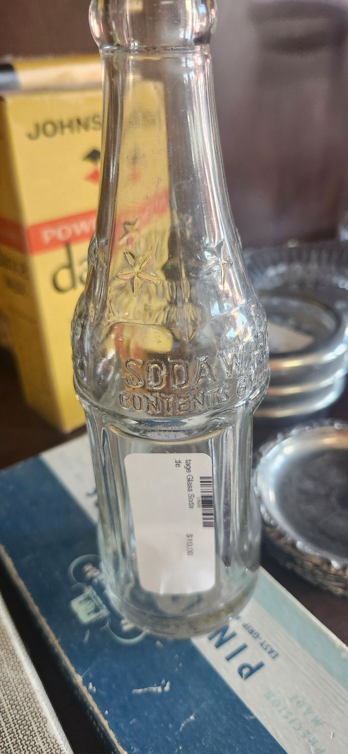 Vintage Glass Soda Bottle