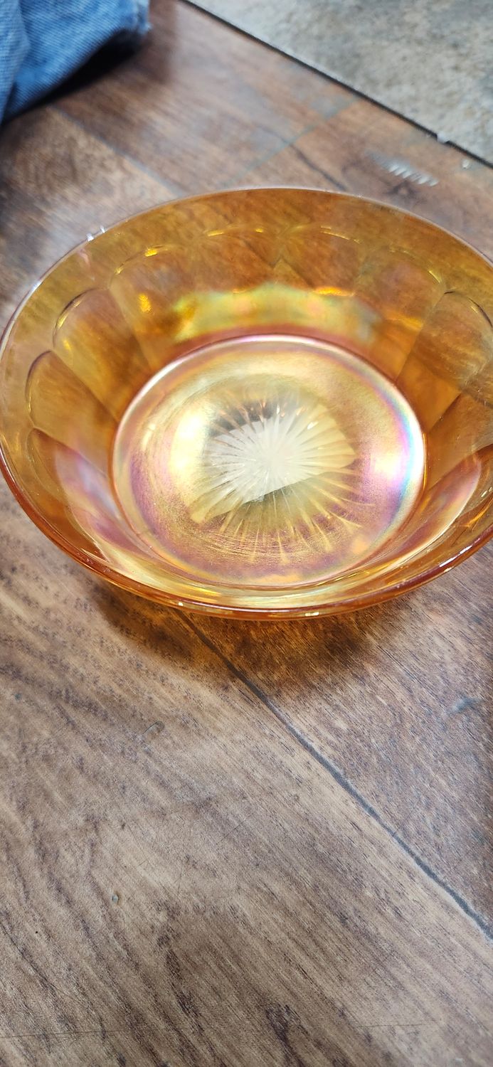 Orange Carnival Glass
