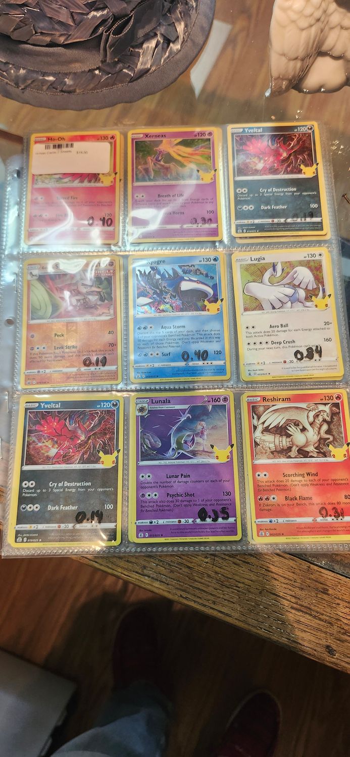 Pokeman Cards 2 Sheets