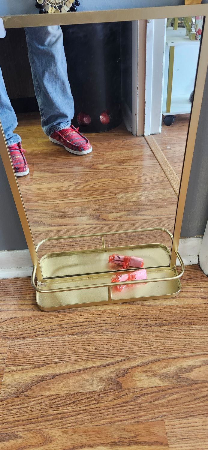 Shelf Mirror Gold