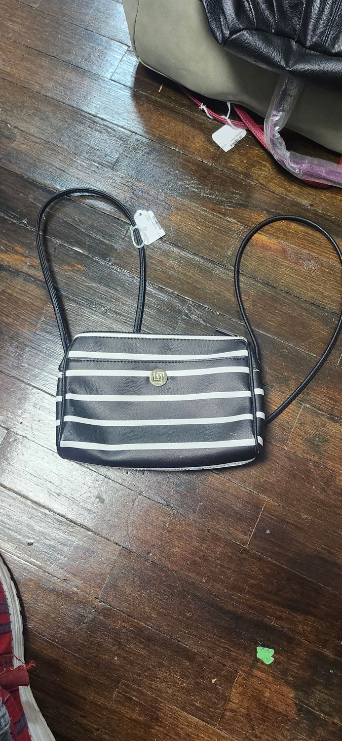 Liz Claiborne Black and white stripe
