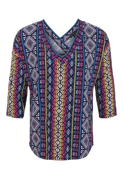 Tribal Women's 3/4 SLV Top W/Knot