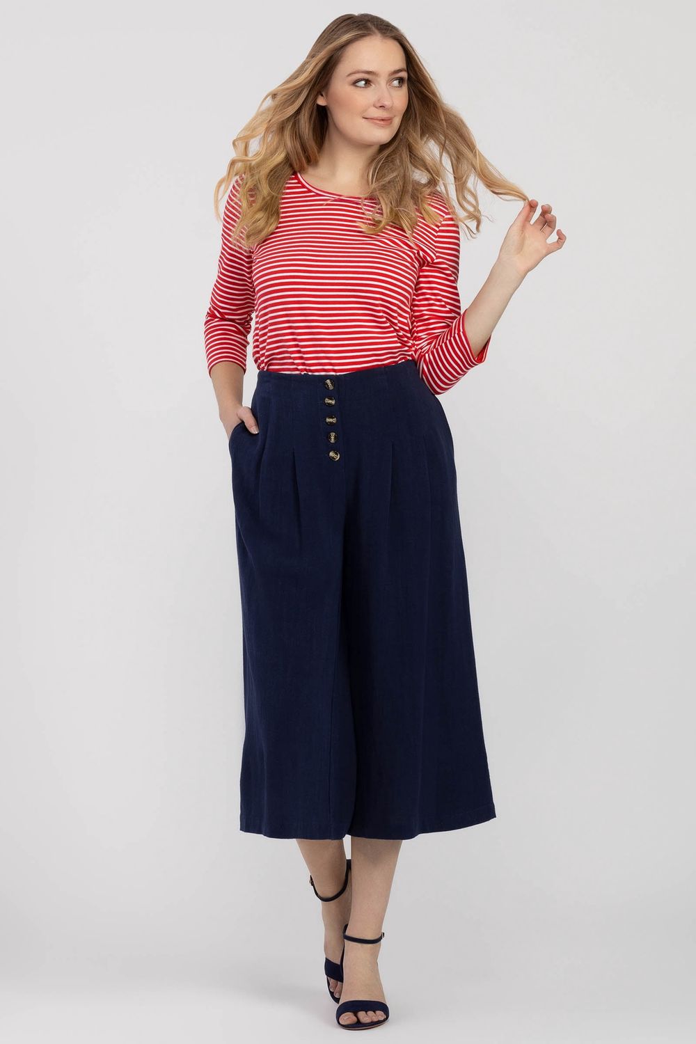 Capri Palazzo w/Button Closure