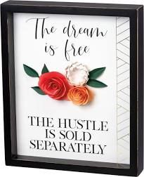 Inset Box Sign - Dream is Free