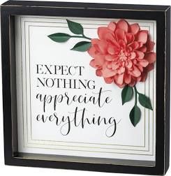 Inset Box Sign - Appreciate