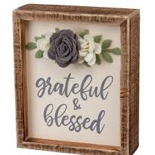 Inset Box Sign - Grateful