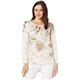 L/S Pattern Drop Shoulder Top