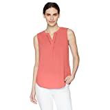 Sleeveless Blouse with Lace Yoke