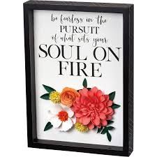 Inset Box Sign - Be Fearless
