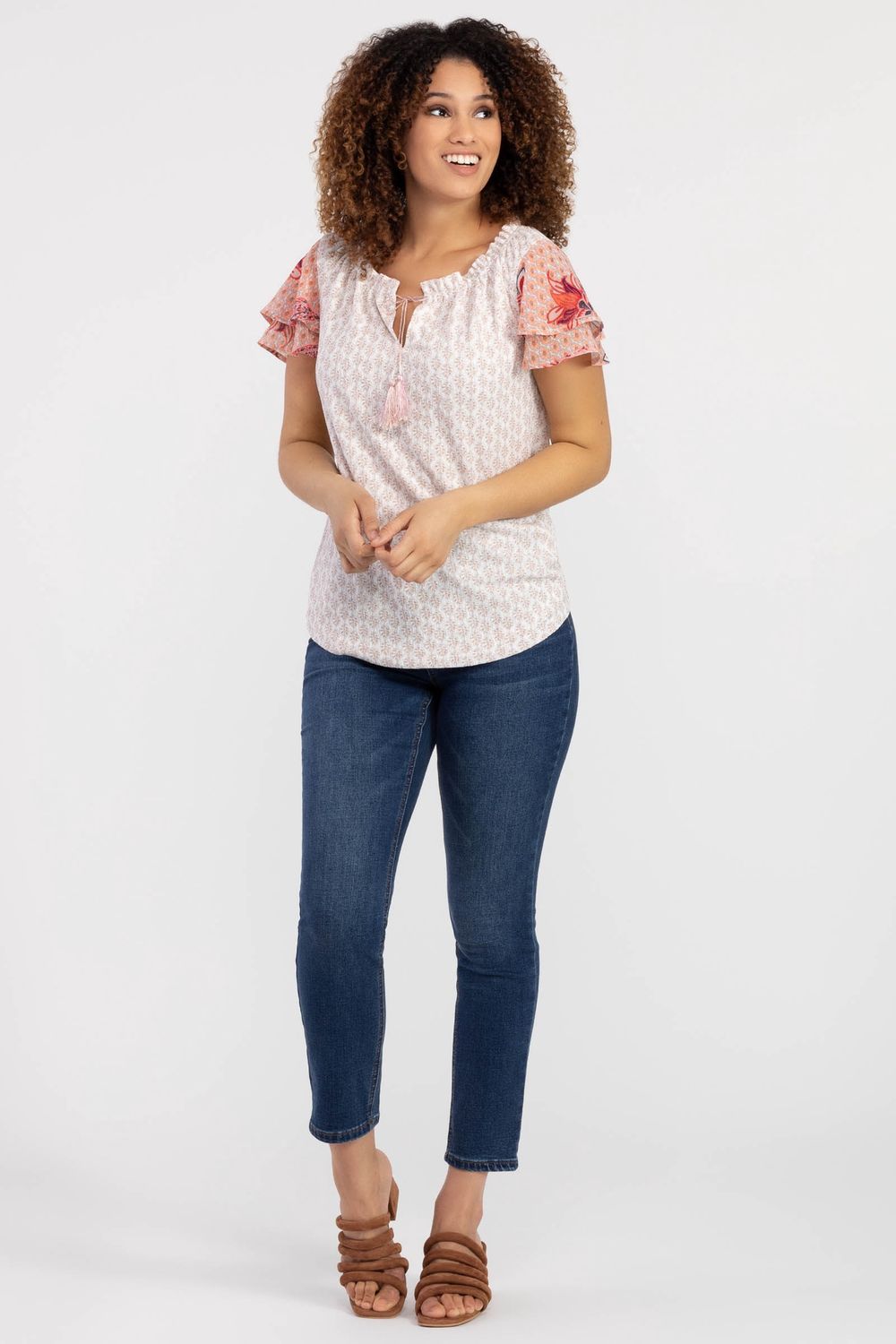 Ruffle Slv Top