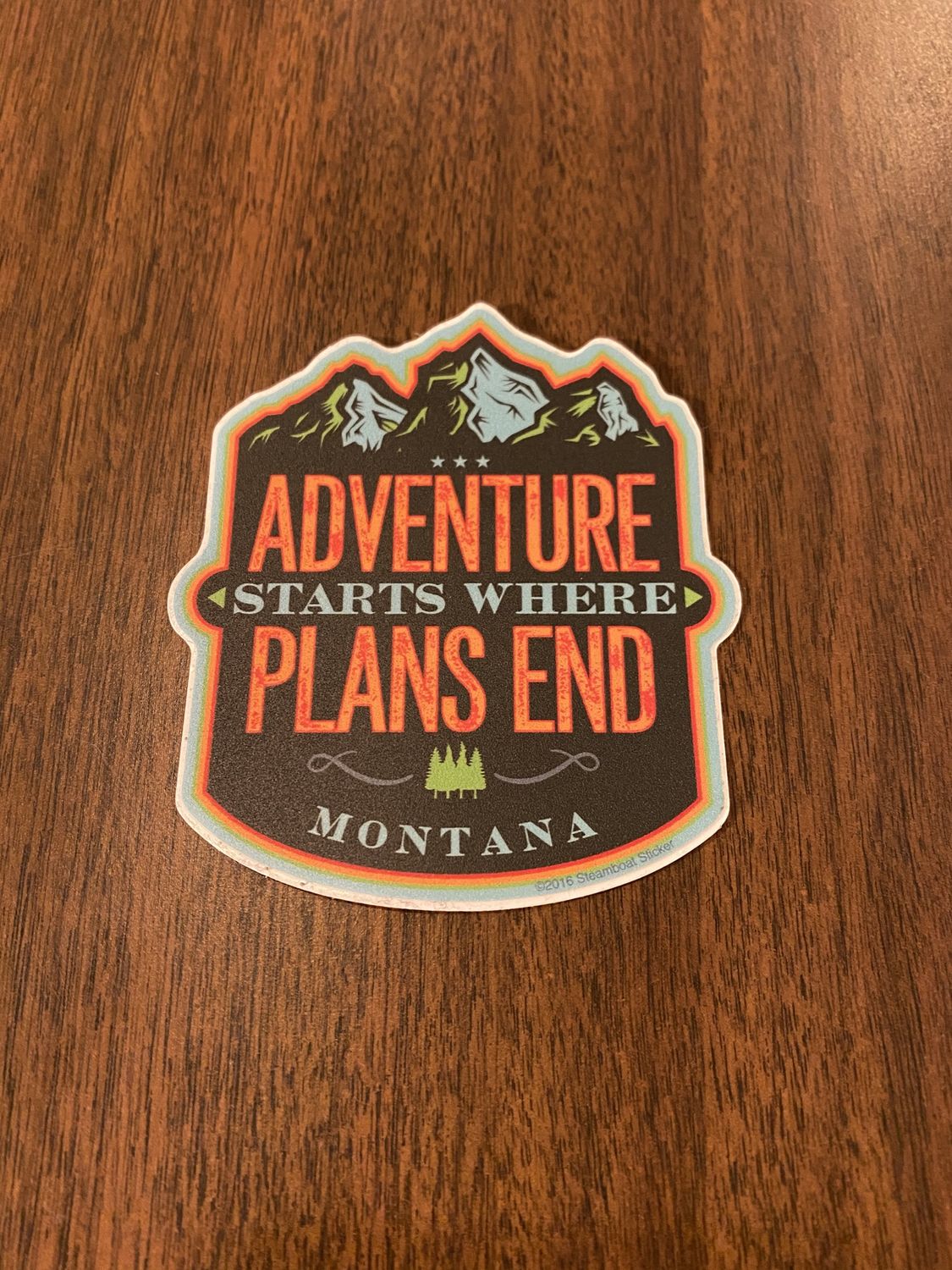 Montana Sticker - Adventure Starts