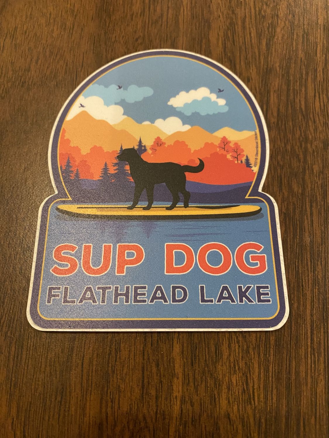 Montana Sticker - Sup Dog Flathead Lake