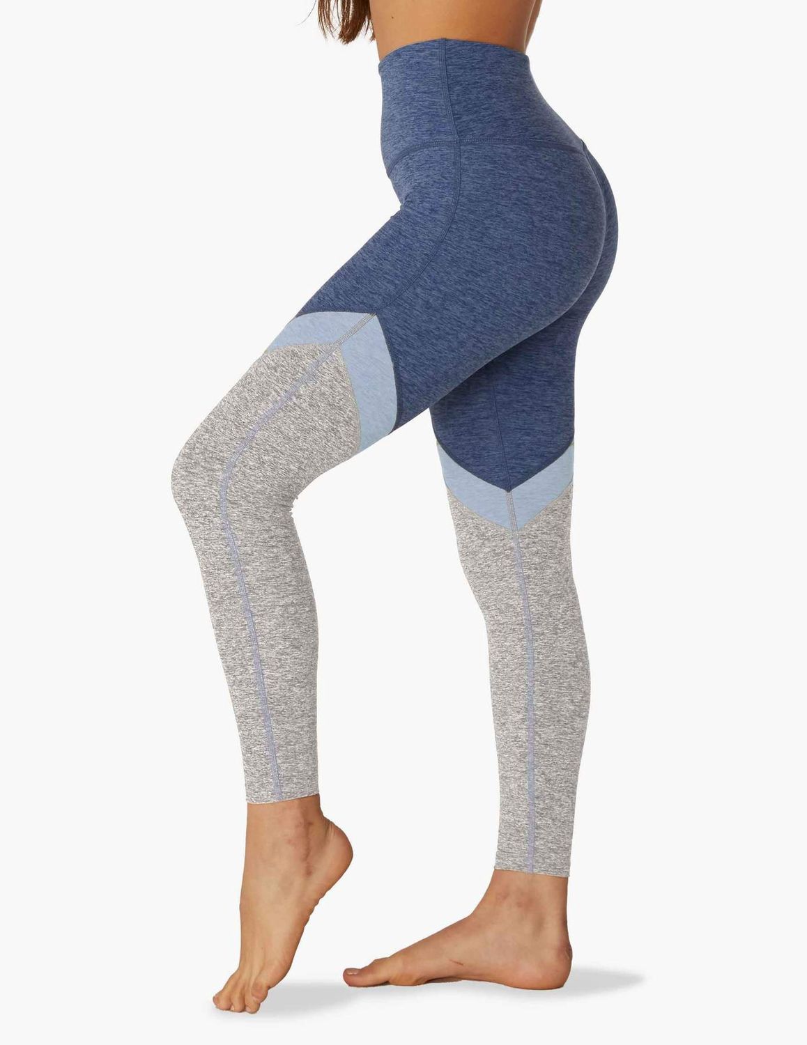 Tri-Panel Spacedyed High Waisted Midi Legging