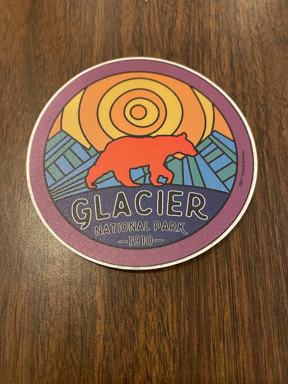 Montana Sticker - Glacier Mosaic Bear