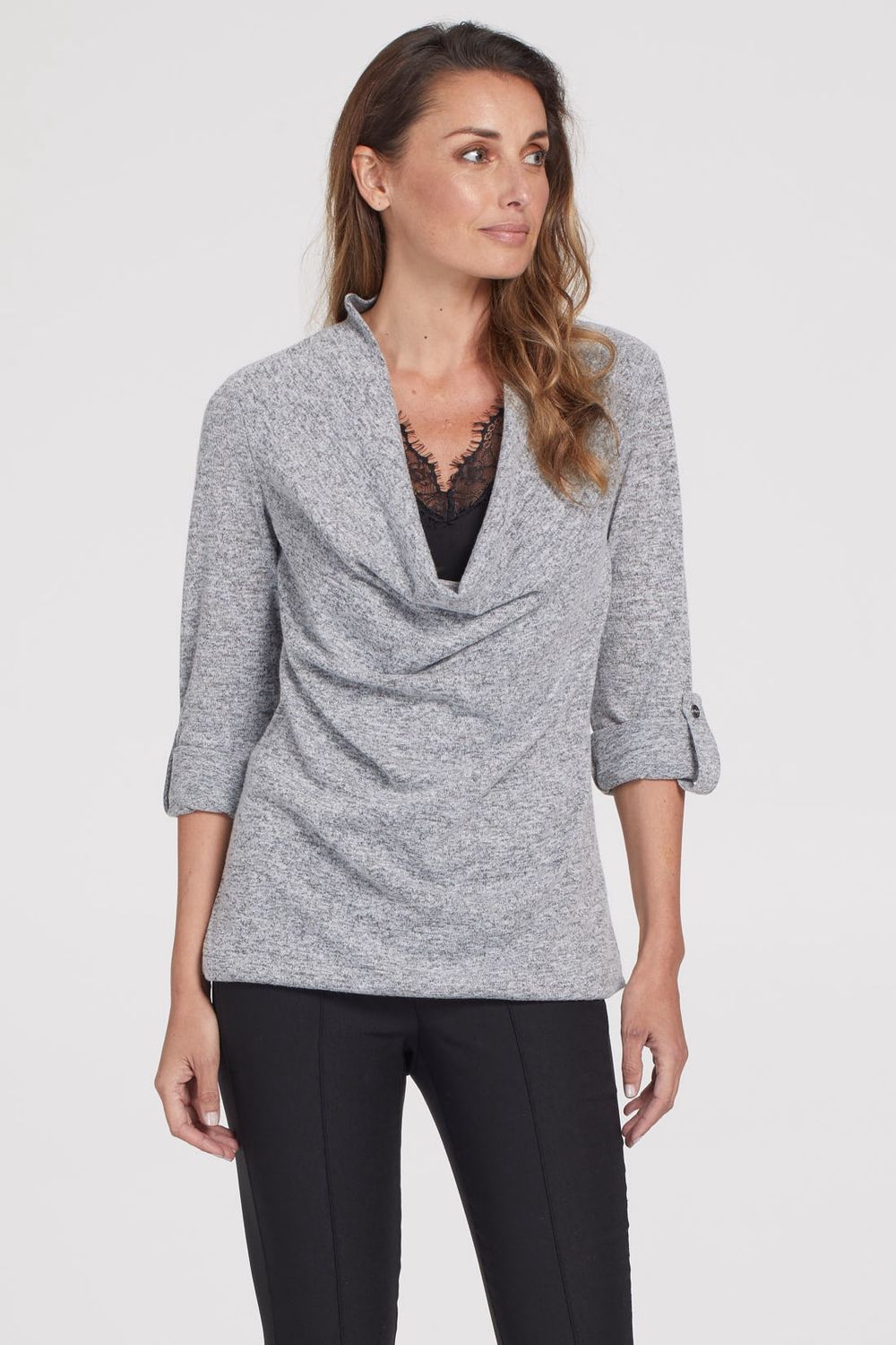 Fooler Wrap with Roll-Up Sleeves