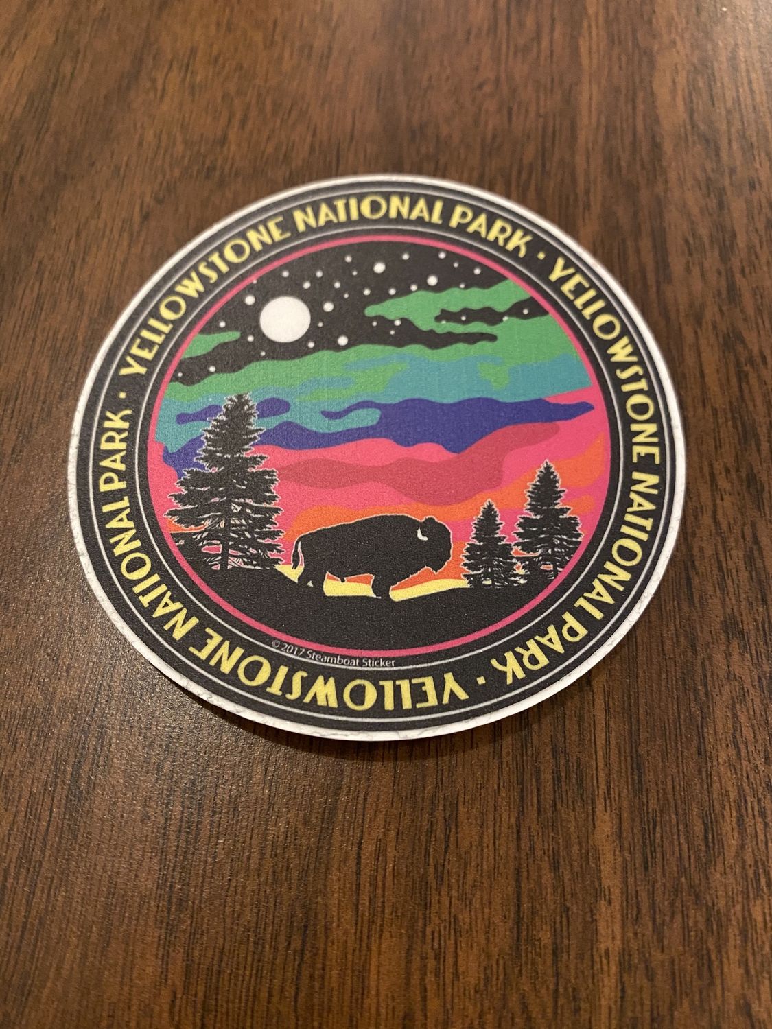 Montana Sticker - Yellowstone Rainbow Night