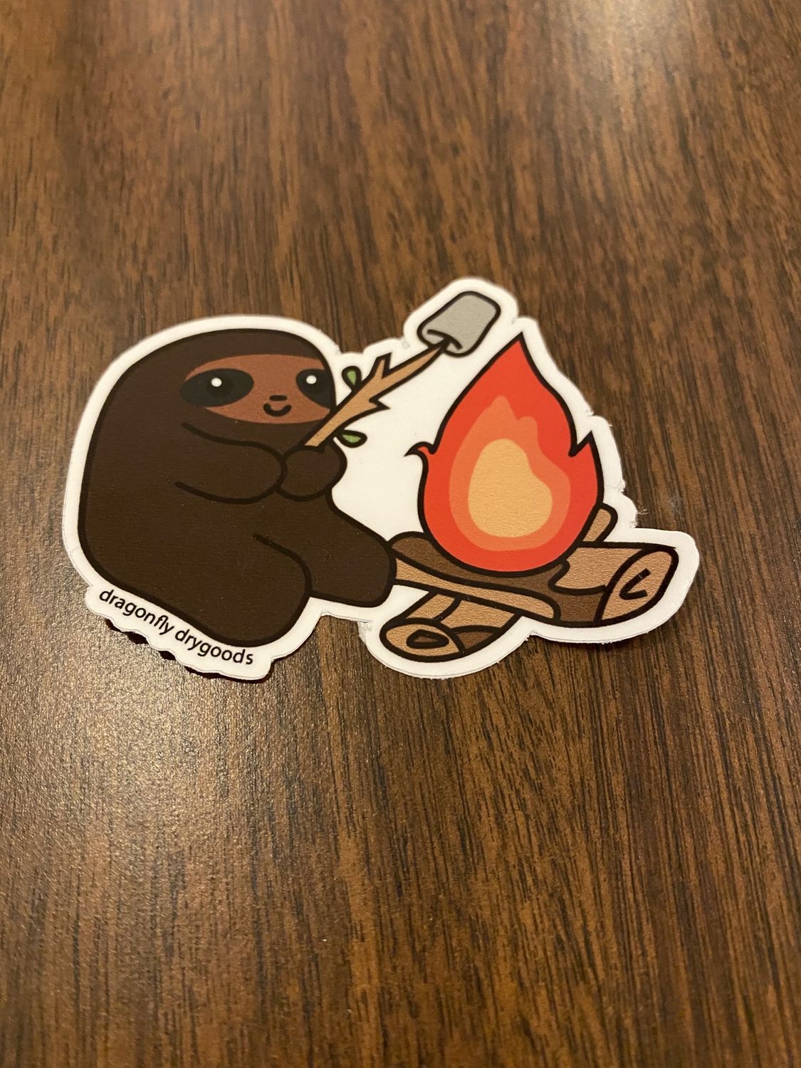 Roasting Marshmallows Sticker