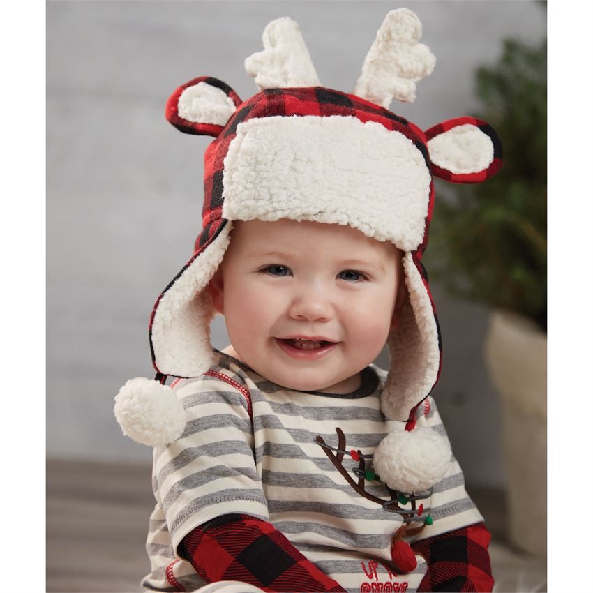 Reindeer Plaid Hat