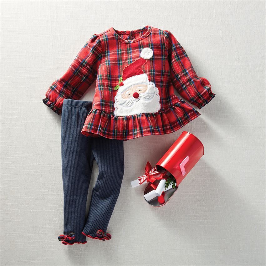 Santa Tartan Tunic/Legging Set